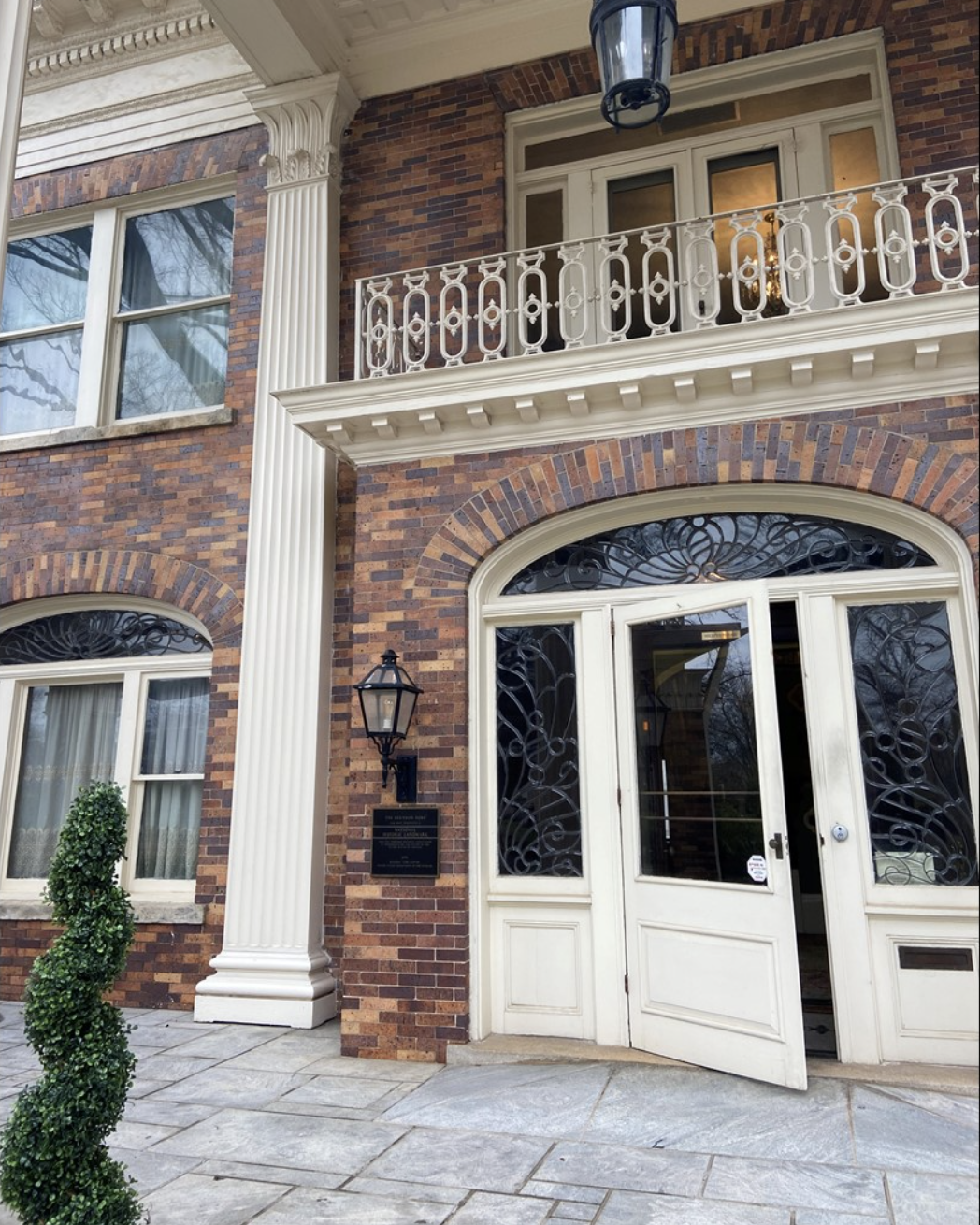 The entrance of the Herndon Home